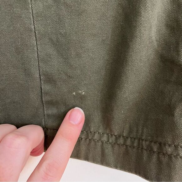 Me Jane Lace Trimmed Utility Jacket Olive Green - Picture 8 of 15